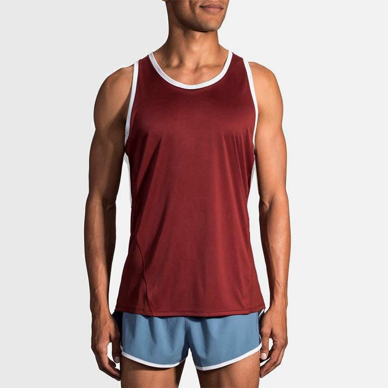 Brooks Stealth Hardlooptanktop voor Heren Rood (RKUZM-1648)